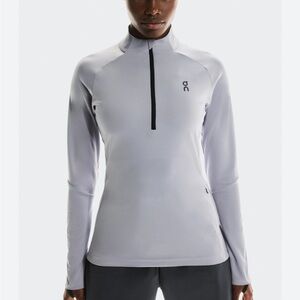 On Cloud Climate Shirt: Cold Weather Women's Running Shirt Blue Medium